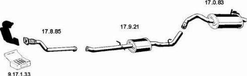 Eberspächer 132323 - Система випуску ОГ autocars.com.ua