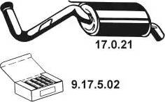 Eberspächer 17.0.21 - Глушник вихлопних газів кінцевий autocars.com.ua