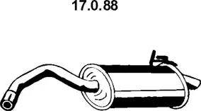 Eberspächer 17.0.88 - Глушник вихлопних газів кінцевий autocars.com.ua