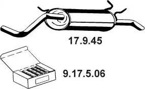 Eberspächer 17.9.45 - Глушитель выхлопных газов, конечный avtokuzovplus.com.ua