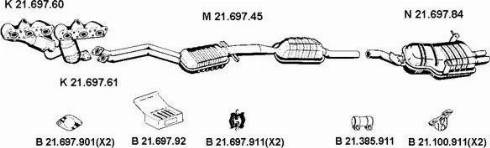 Eberspächer 212148 - Система випуску ОГ autocars.com.ua