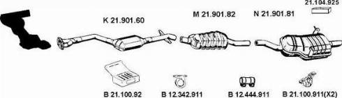 Eberspächer 212193 - Система випуску ОГ autocars.com.ua