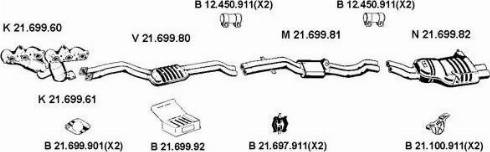 Eberspächer 212199 - Система випуску ОГ autocars.com.ua