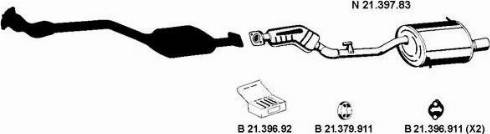 Eberspächer 212213 - Система випуску ОГ autocars.com.ua