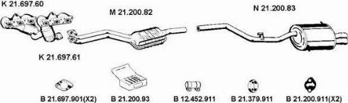 Eberspächer 212214 - Система випуску ОГ autocars.com.ua