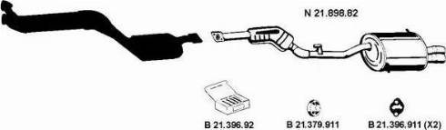 Eberspächer 212216 - Система випуску ОГ autocars.com.ua