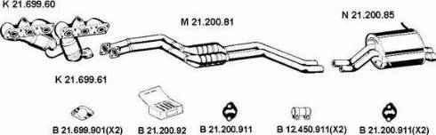 Eberspächer 212218 - Система випуску ОГ autocars.com.ua