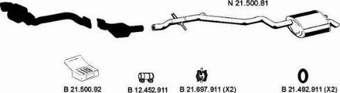 Eberspächer 212222 - Система випуску ОГ autocars.com.ua