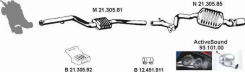 Eberspächer 212296 - Система випуску ОГ autocars.com.ua