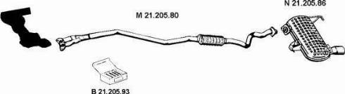 Eberspächer 212297 - Система випуску ОГ autocars.com.ua