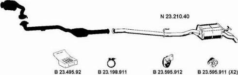 Eberspächer 232193 - Система випуску ОГ autocars.com.ua
