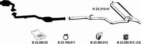Eberspächer 232197 - Система випуску ОГ autocars.com.ua