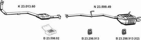 Eberspächer 232292 - Система випуску ОГ autocars.com.ua