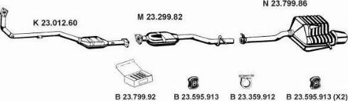 Eberspächer 232302 - Система випуску ОГ autocars.com.ua