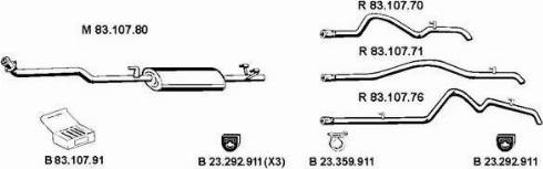 Eberspächer 232350 - Система випуску ОГ autocars.com.ua