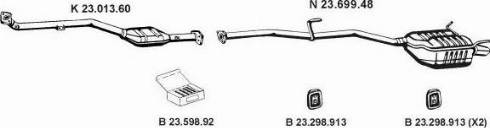 Eberspächer 232441 - Система випуску ОГ autocars.com.ua