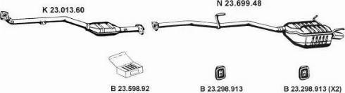 Eberspächer 232442 - Система випуску ОГ autocars.com.ua