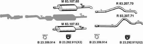 Eberspächer 232480 - Система випуску ОГ autocars.com.ua