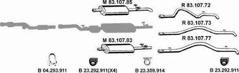 Eberspächer 232487 - Система випуску ОГ autocars.com.ua