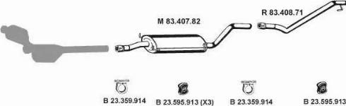 Eberspächer 232519 - Система випуску ОГ autocars.com.ua