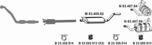 Eberspächer 232646 - Система випуску ОГ autocars.com.ua