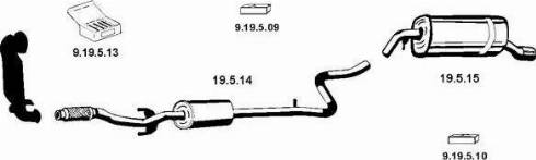 Eberspächer 262038 - Система випуску ОГ autocars.com.ua