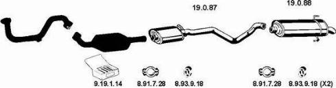 Eberspächer 262145 - Система випуску ОГ autocars.com.ua