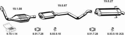 Eberspächer 262217 - Система випуску ОГ autocars.com.ua