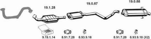 Eberspächer 264444 - Система випуску ОГ autocars.com.ua