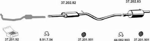 Eberspächer 370002 - Система випуску ОГ autocars.com.ua