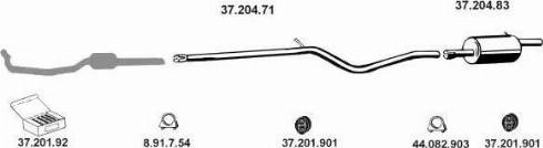 Eberspächer 370004 - Система випуску ОГ autocars.com.ua