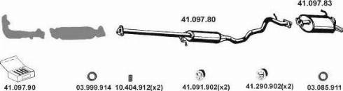 Eberspächer 412046 - Система випуску ОГ autocars.com.ua