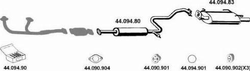 Eberspächer 442016 - Система випуску ОГ autocars.com.ua