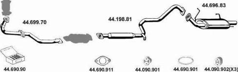 Eberspächer 442067 - Система випуску ОГ autocars.com.ua