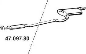 Eberspächer 47.097.80 - Середній глушник вихлопних газів autocars.com.ua