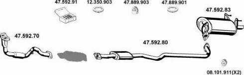 Eberspächer 472021 - Система випуску ОГ autocars.com.ua