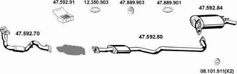 Eberspächer 472022 - Система випуску ОГ autocars.com.ua