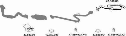 Eberspächer 472027 - Система випуску ОГ autocars.com.ua