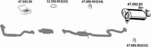Eberspächer 472032 - Система випуску ОГ autocars.com.ua