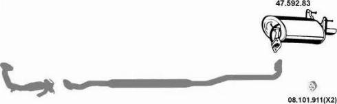 Eberspächer 472038 - Система випуску ОГ autocars.com.ua