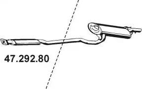 Eberspächer 47.292.80 - Середній глушник вихлопних газів autocars.com.ua