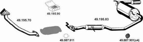 Eberspächer 492006 - Система випуску ОГ autocars.com.ua