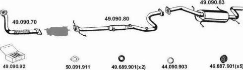 Eberspächer 492014 - Система випуску ОГ autocars.com.ua