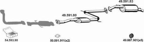 Eberspächer 492015 - Система випуску ОГ autocars.com.ua