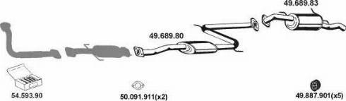 Eberspächer 492016 - Система випуску ОГ autocars.com.ua