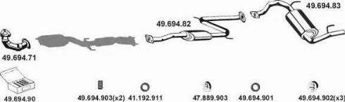 Eberspächer 492021 - Система випуску ОГ autocars.com.ua