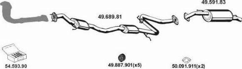 Eberspächer 492027 - Система випуску ОГ autocars.com.ua