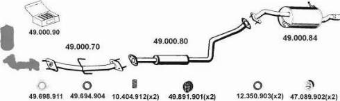 Eberspächer 492033 - Система випуску ОГ autocars.com.ua