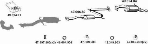 Eberspächer 492039 - Система випуску ОГ autocars.com.ua