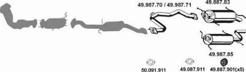 Eberspächer 492045 - Система випуску ОГ autocars.com.ua